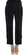 Dolce & Gabbana Black Cotton-Stretch Capri Pants