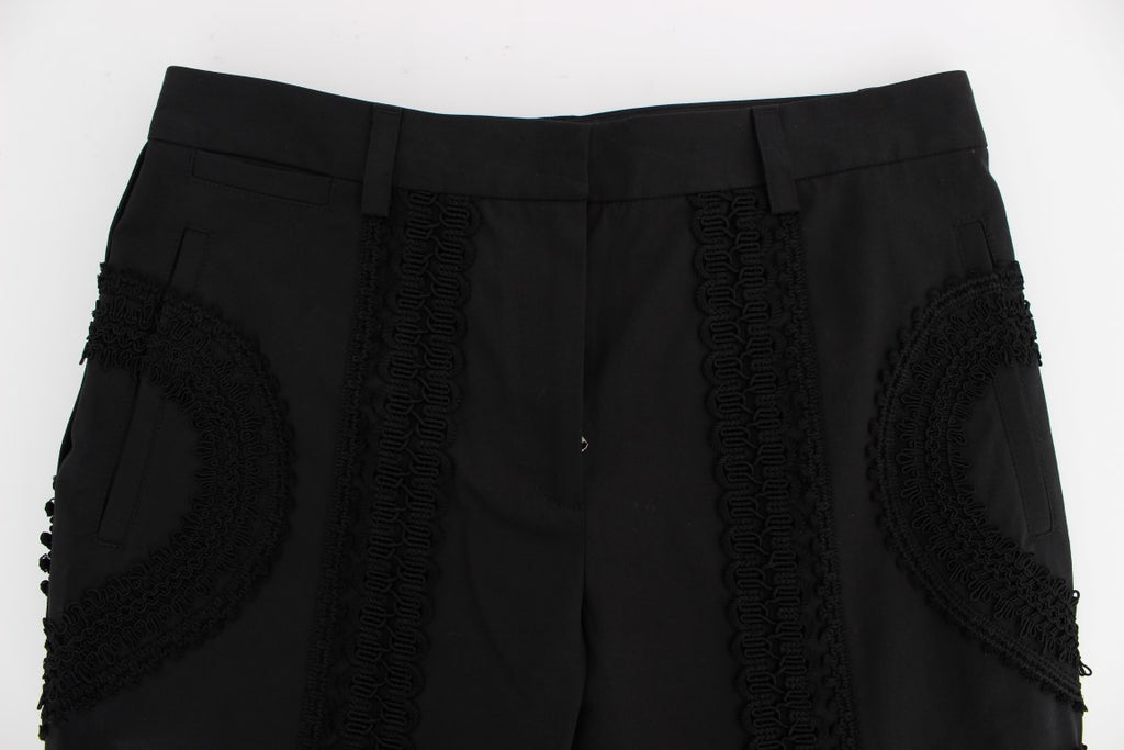 Dolce & Gabbana Black Cotton-Stretch Capri Pants