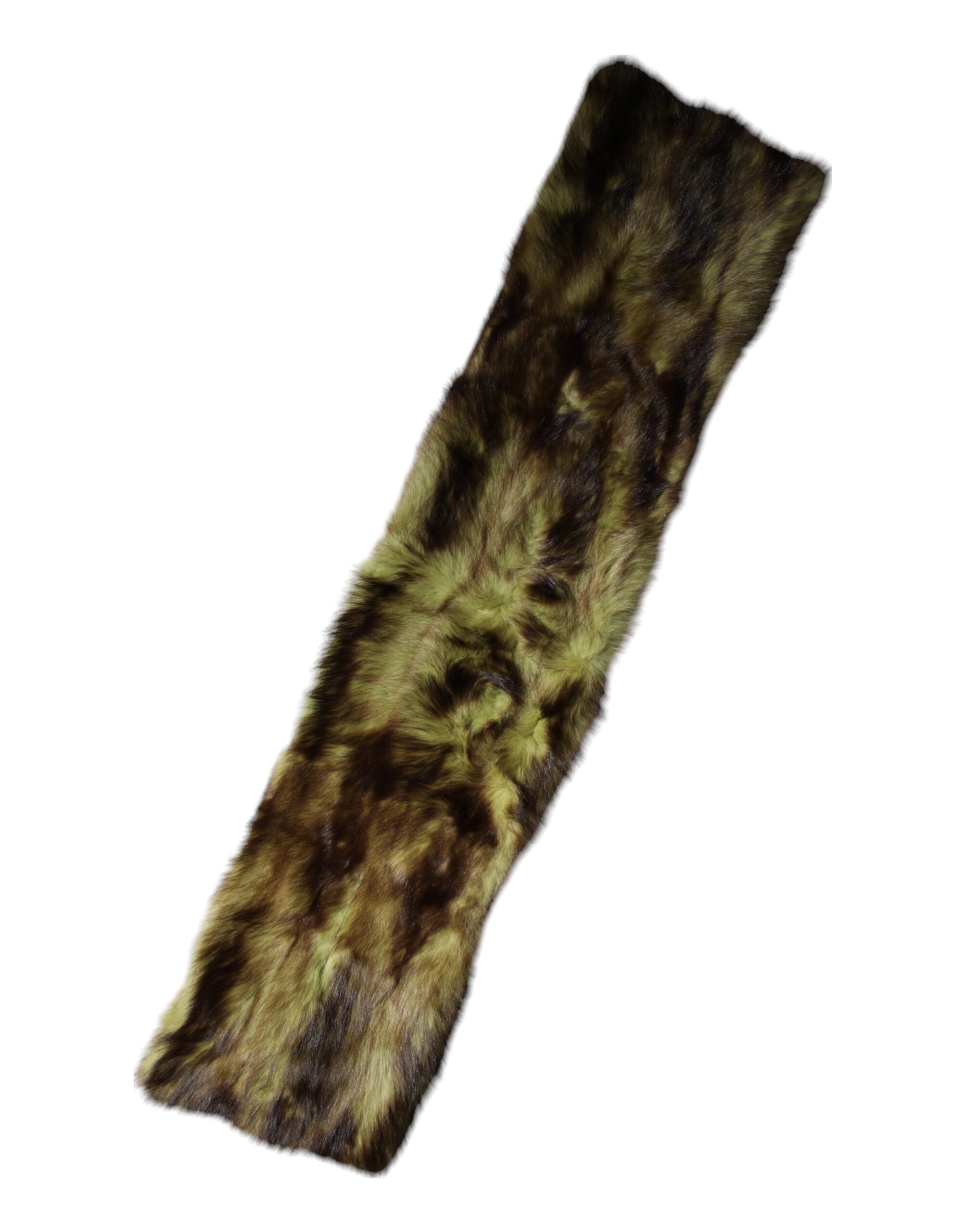 Dolce & Gabbana Multicolor Fur Scarf Neck Wrap Cover Collar Shawl