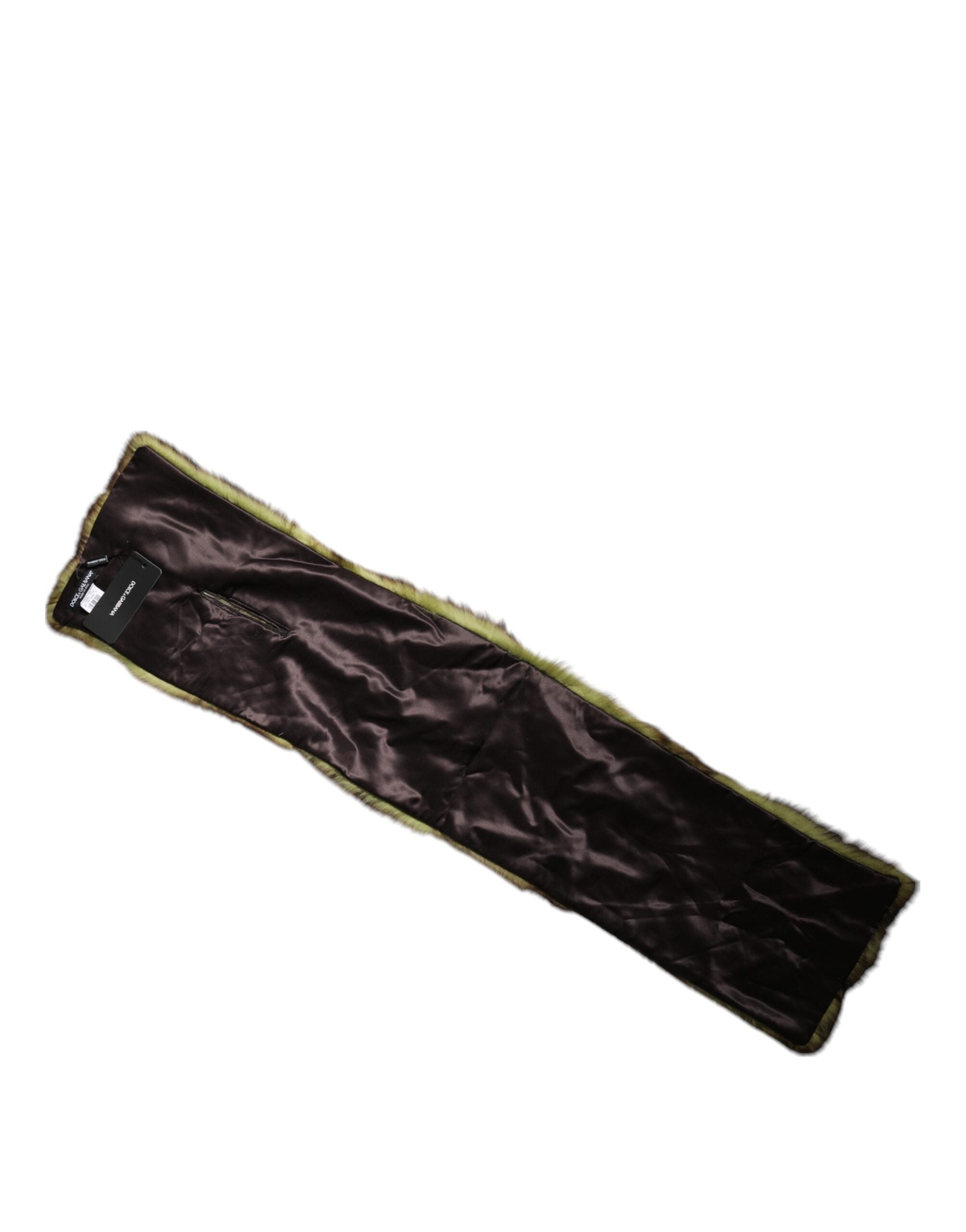 Dolce & Gabbana Multicolor Fur Scarf Neck Wrap Cover Collar Shawl