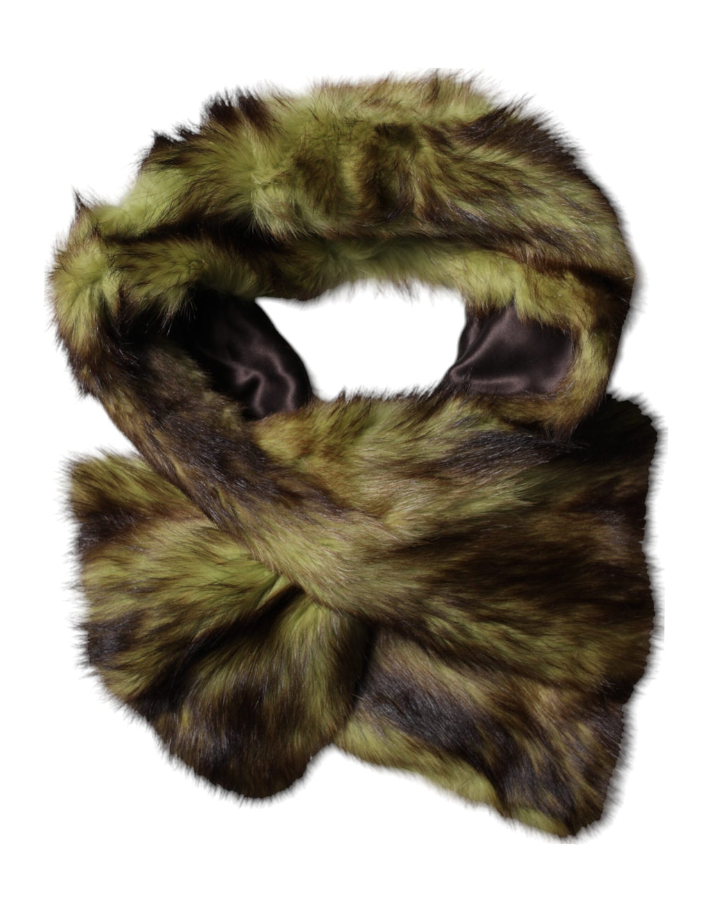 Dolce & Gabbana Multicolor Fur Scarf Neck Wrap Cover Collar Shawl