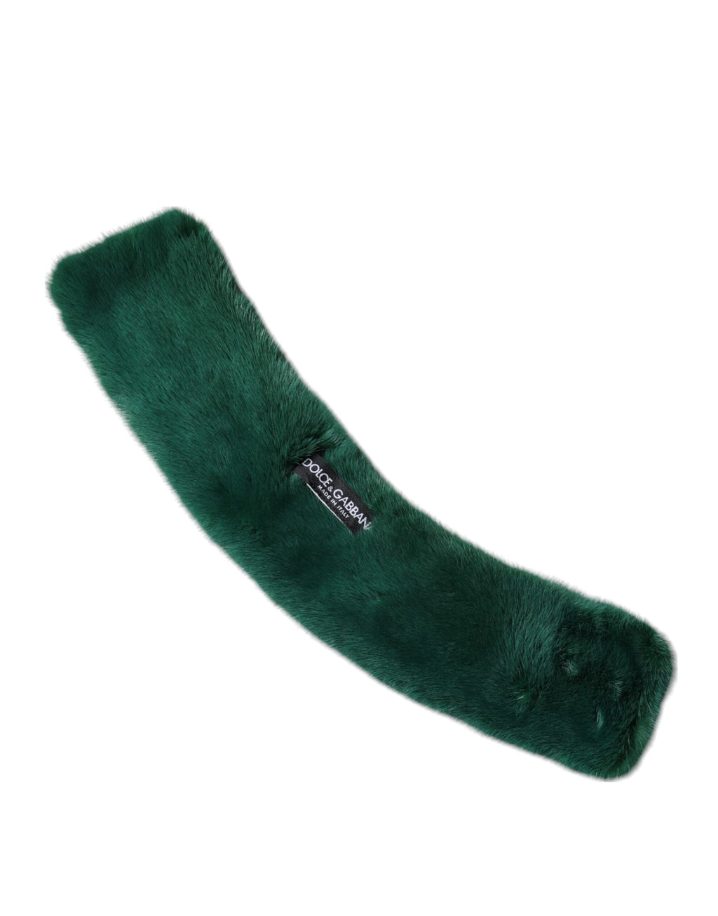 Dolce & Gabbana Green Mink Fur Collar Women's Neck Wrap Scarf