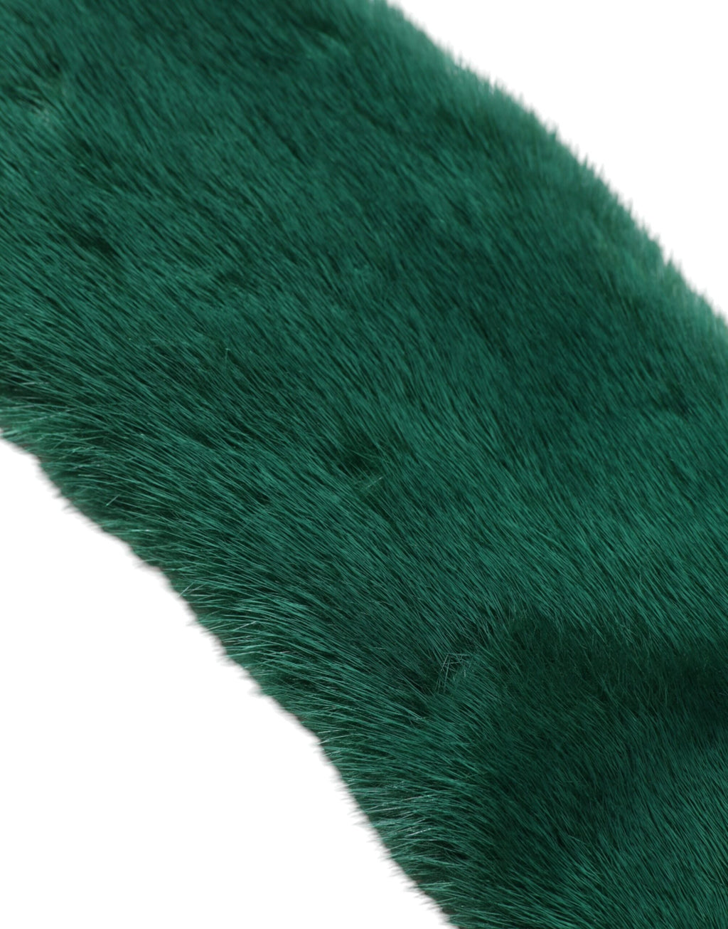 Dolce & Gabbana Green Mink Fur Collar Women's Neck Wrap Scarf