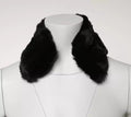 Dolce & Gabbana Black Lambskin Collar Women's Neck Wrap Scarf