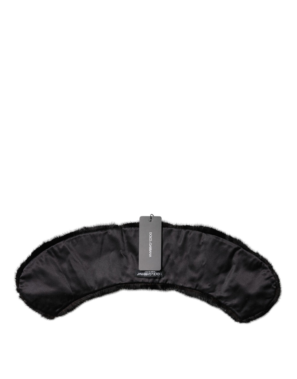 Dolce & Gabbana Schwarzer Pelzschal Hals Wrap Cover Kragenschal