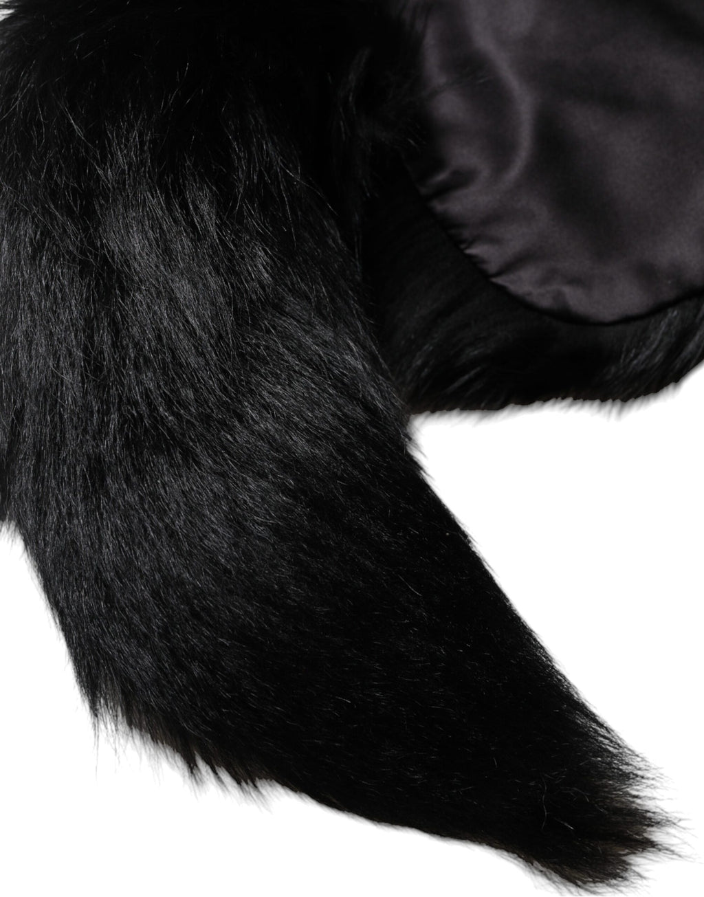 Dolce & Gabbana Black Fox Fur Neck Warmer Winter Scarf