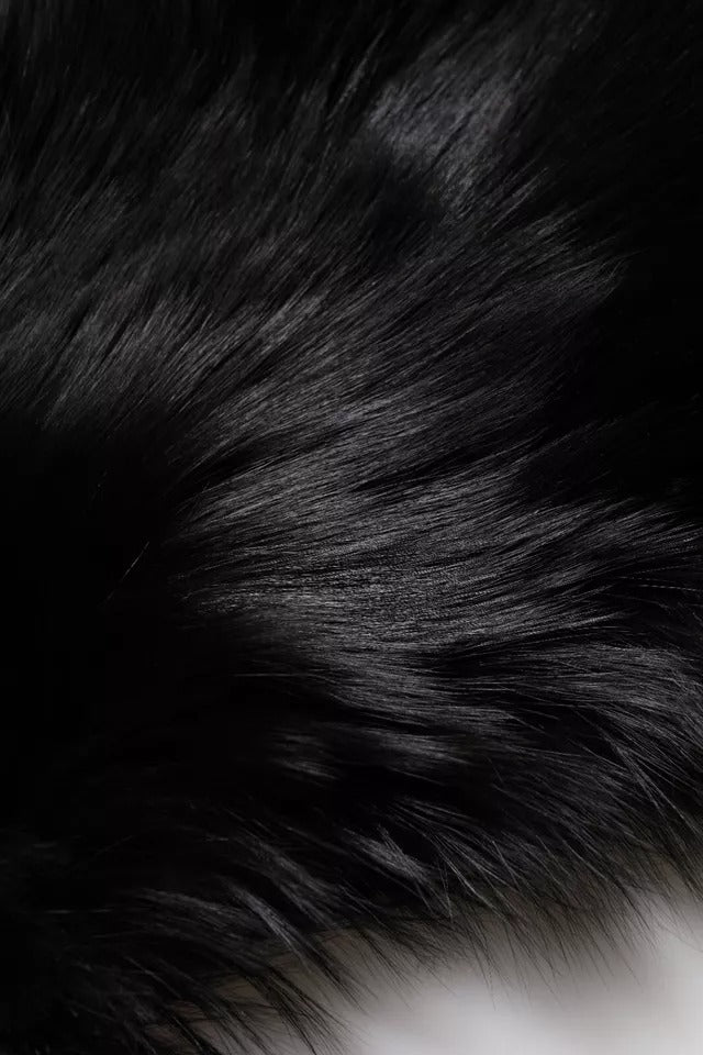 Dolce & Gabbana Black Fox Fur Neck Warmer Winter Scarf