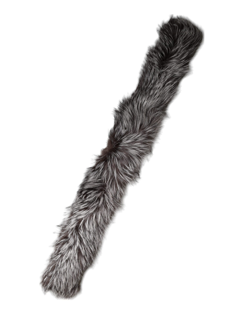 Dolce & Gabbana Grey Fox Fur Neck Wrap Warmer Winter Scarf