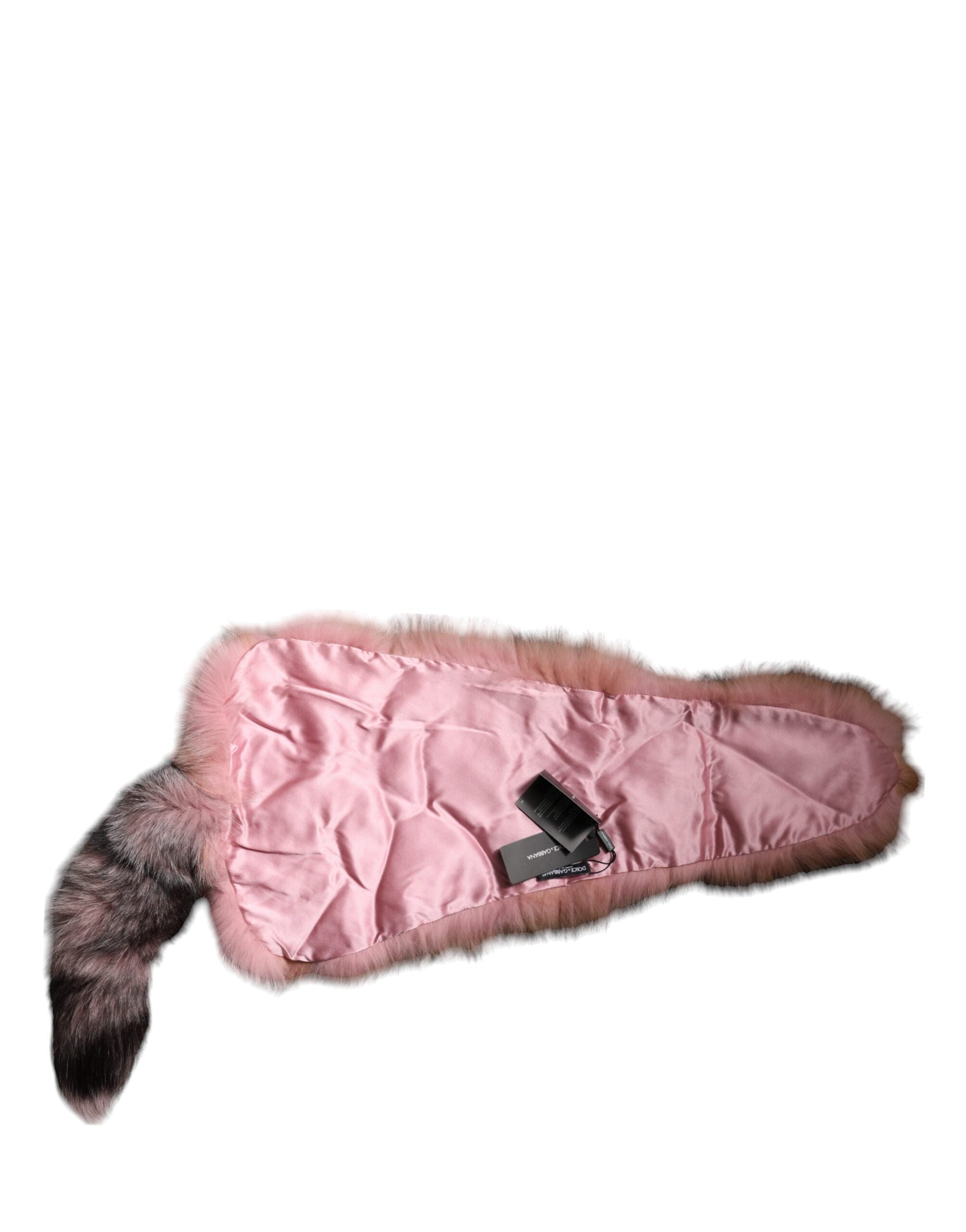 Dolce & Gabbana Rosa Frost Fuchs Pelz Halswärmer Winterschal