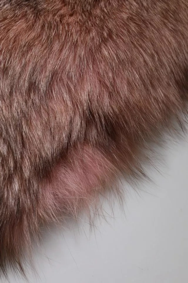 Dolce & Gabbana Rosa Frost Fuchs Pelz Halswärmer Winterschal