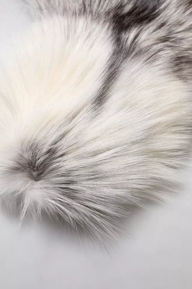 Dolce & Gabbana Weißer Fuchs Pelz Hals Wrap Warmer Winterschal