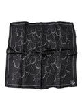 Dolce & Gabbana Schwarz gemustertes Seidentaschentuch Halstuch