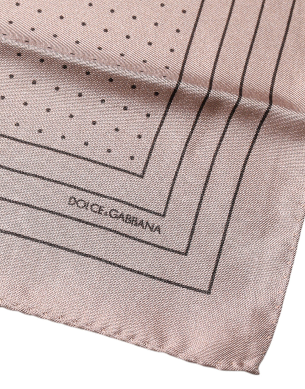 Dolce & Gabbana Pink Polka Dot Square Handkerchief Scarf