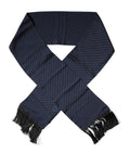 Dolce & Gabbana Dark Blue Fantasy Fringe Scarf