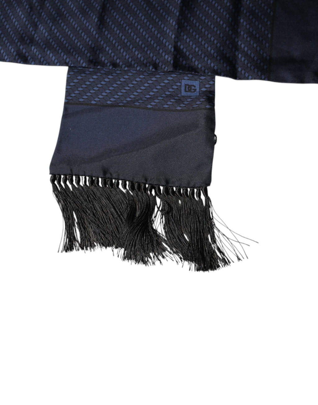 Dolce & Gabbana Dark Blue Fantasy Fringe Scarf