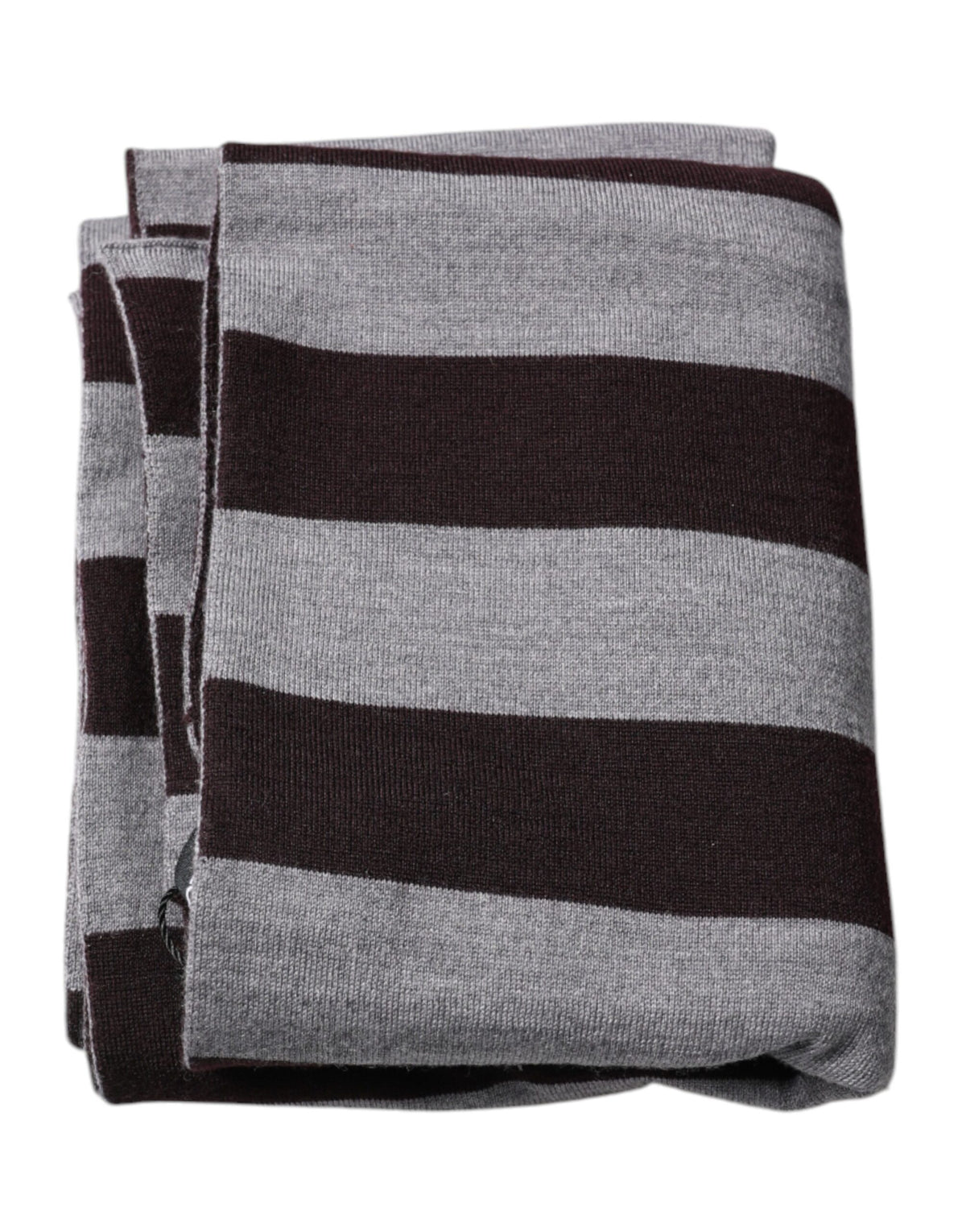 Dolce & Gabbana Schwarz-grau gestreiftes Wollhalstuch