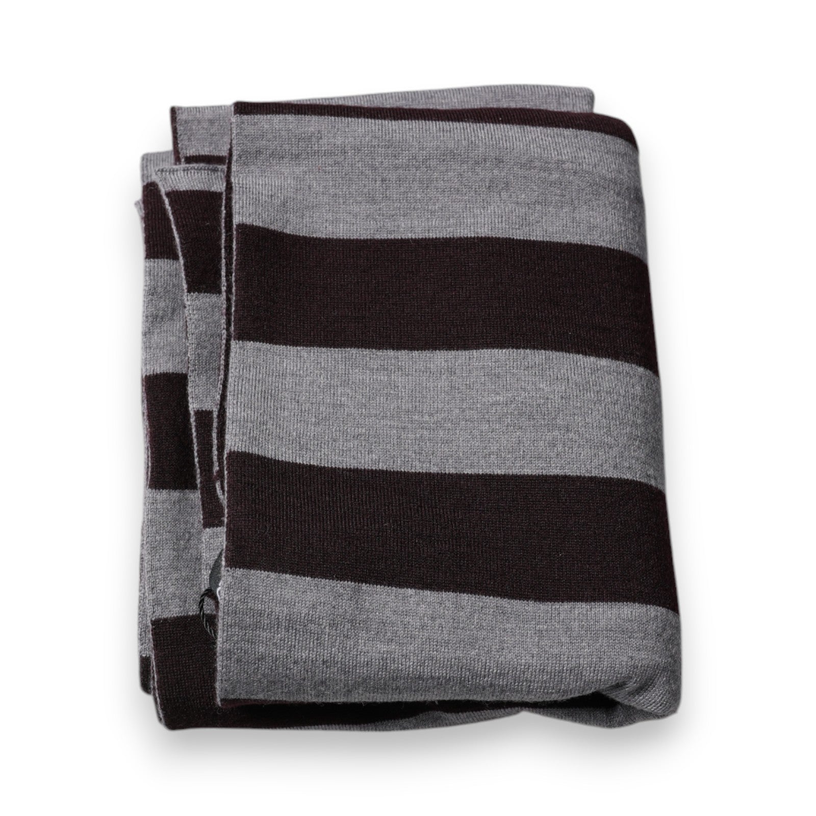 Dolce & Gabbana Black and Grey Striped Wool Scarf