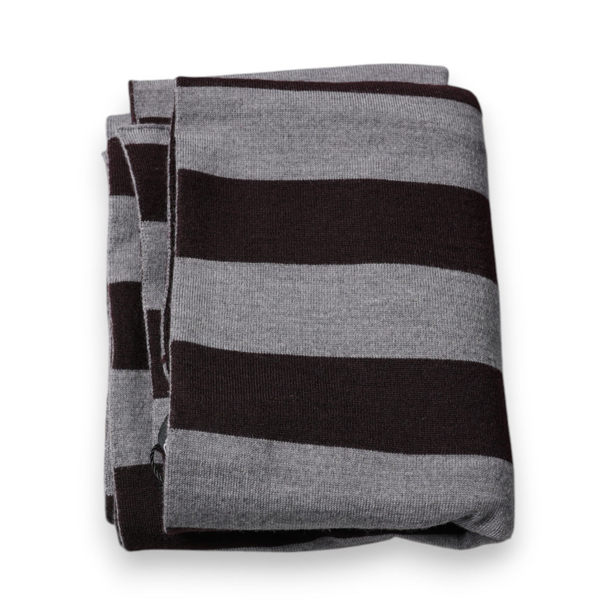 Dolce & Gabbana Schwarz-grau gestreiftes Wollhalstuch