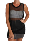 Dolce & Gabbana Black Mesh T-Shirt With Transparent Blouse