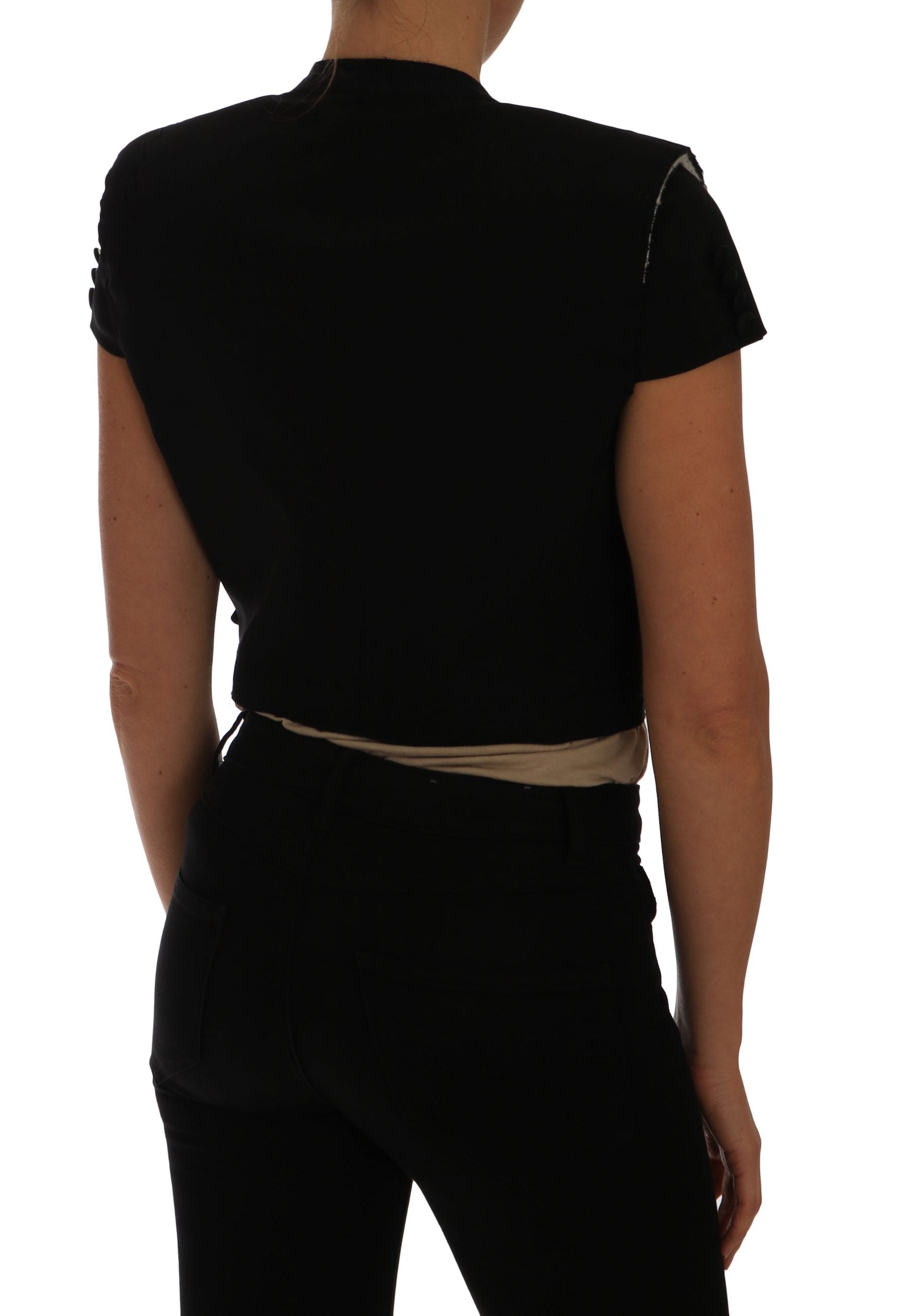 Dolce & Gabbana Black Cropped Blazer Jacket