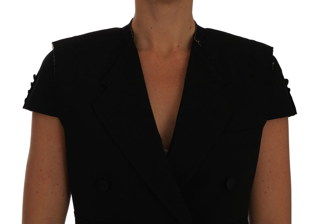 Dolce & Gabbana Black Cropped Blazer Jacket