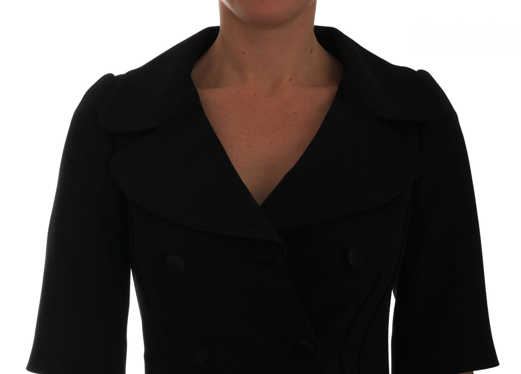 Dolce & Gabbana Schwarzer Kurzer Croped Jacket Blazer
