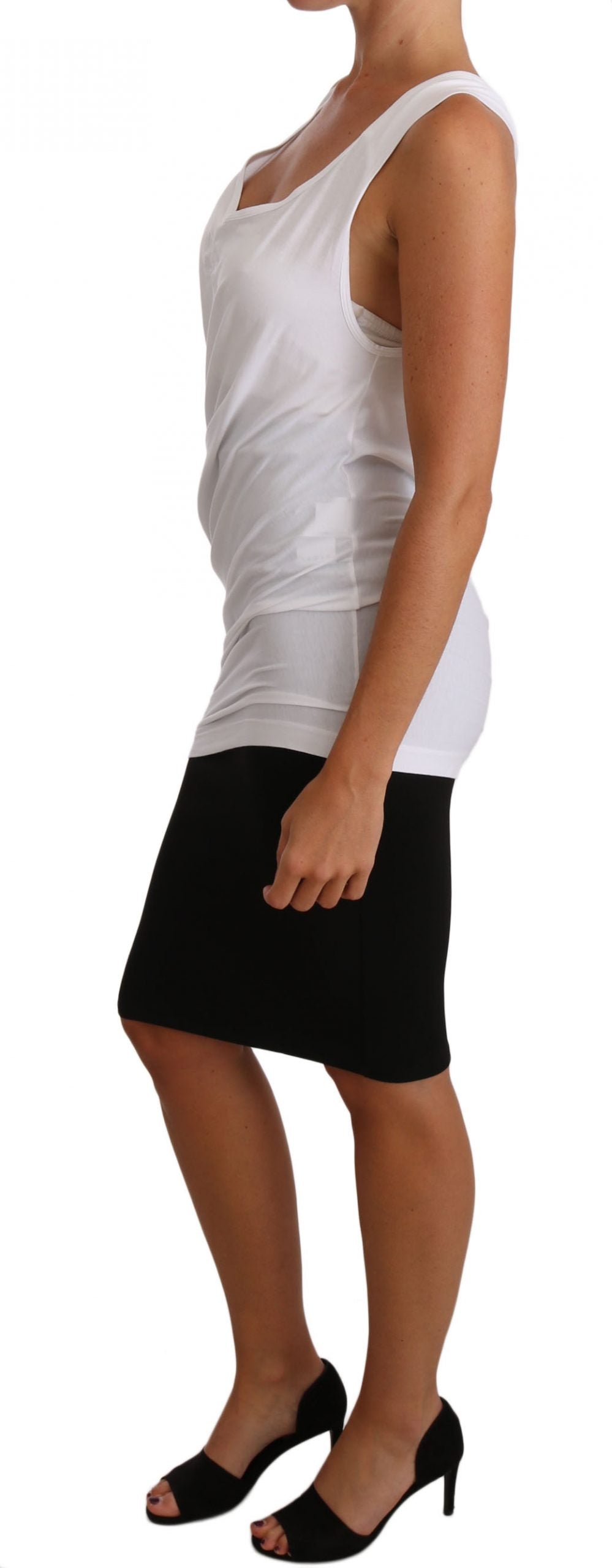Cavalli White Tank Top CAVALLI T-Shirt Jersey