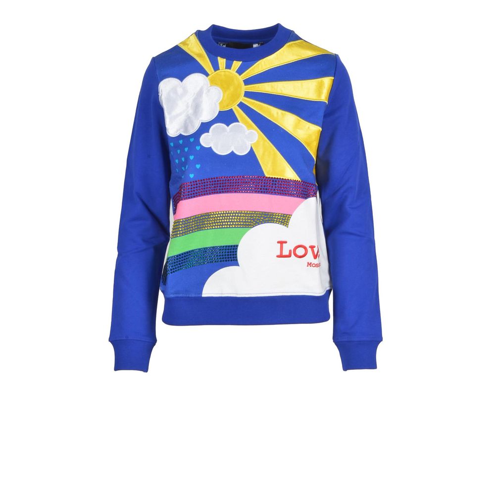 Love Moschino Baumwoll-Sweatshirt in Blau