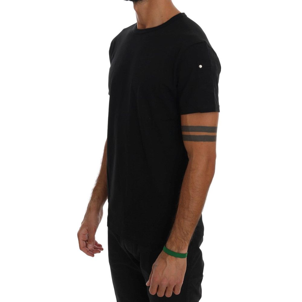 Daniele Alessandrini Schwarzes T-Shirt aus Baumwolle