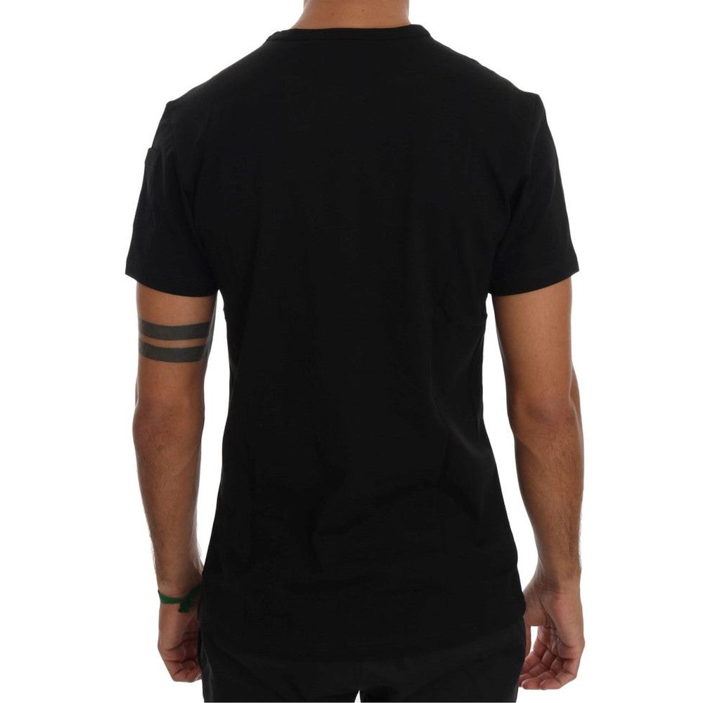Daniele Alessandrini Schwarzes T-Shirt aus Baumwolle