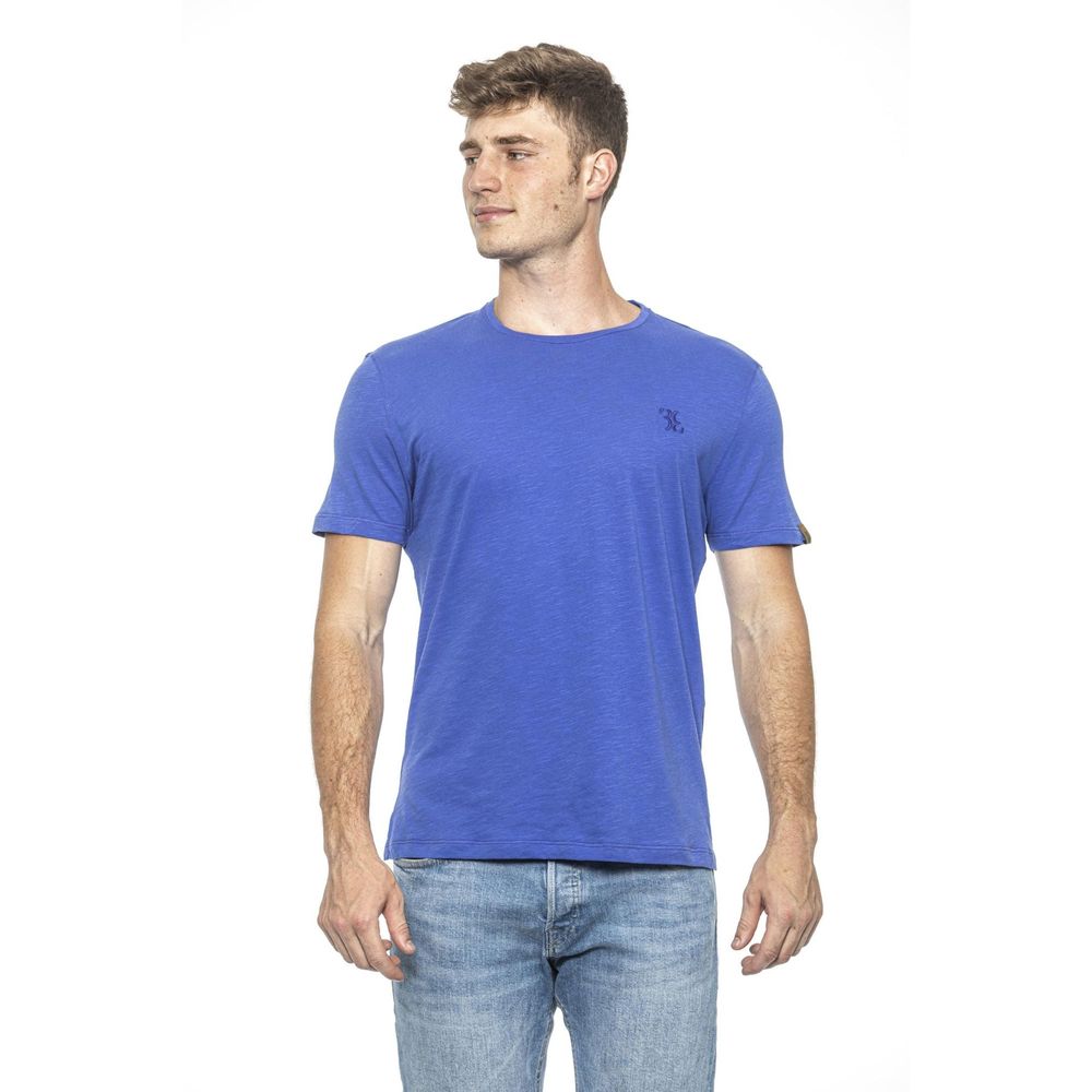 Billionaire Italian Couture Hellblaues T-Shirt aus Baumwolle