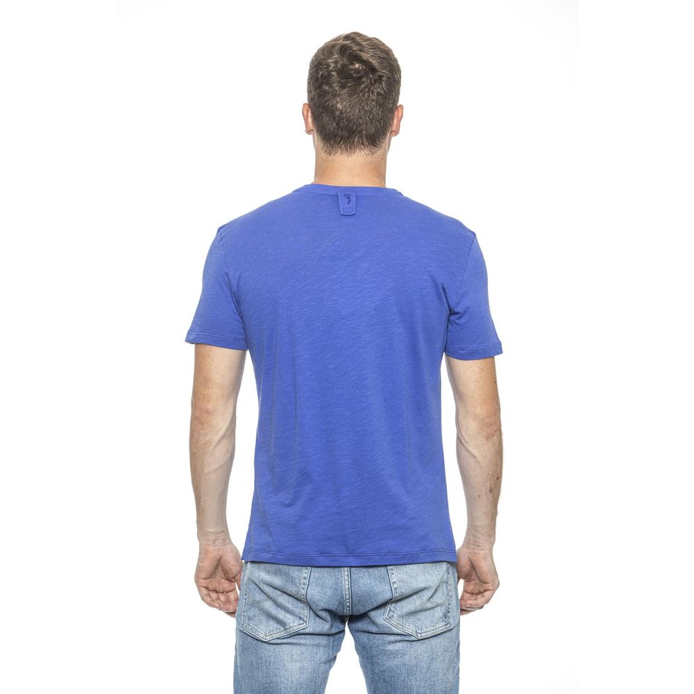 Billionaire Italian Couture Hellblaues T-Shirt aus Baumwolle