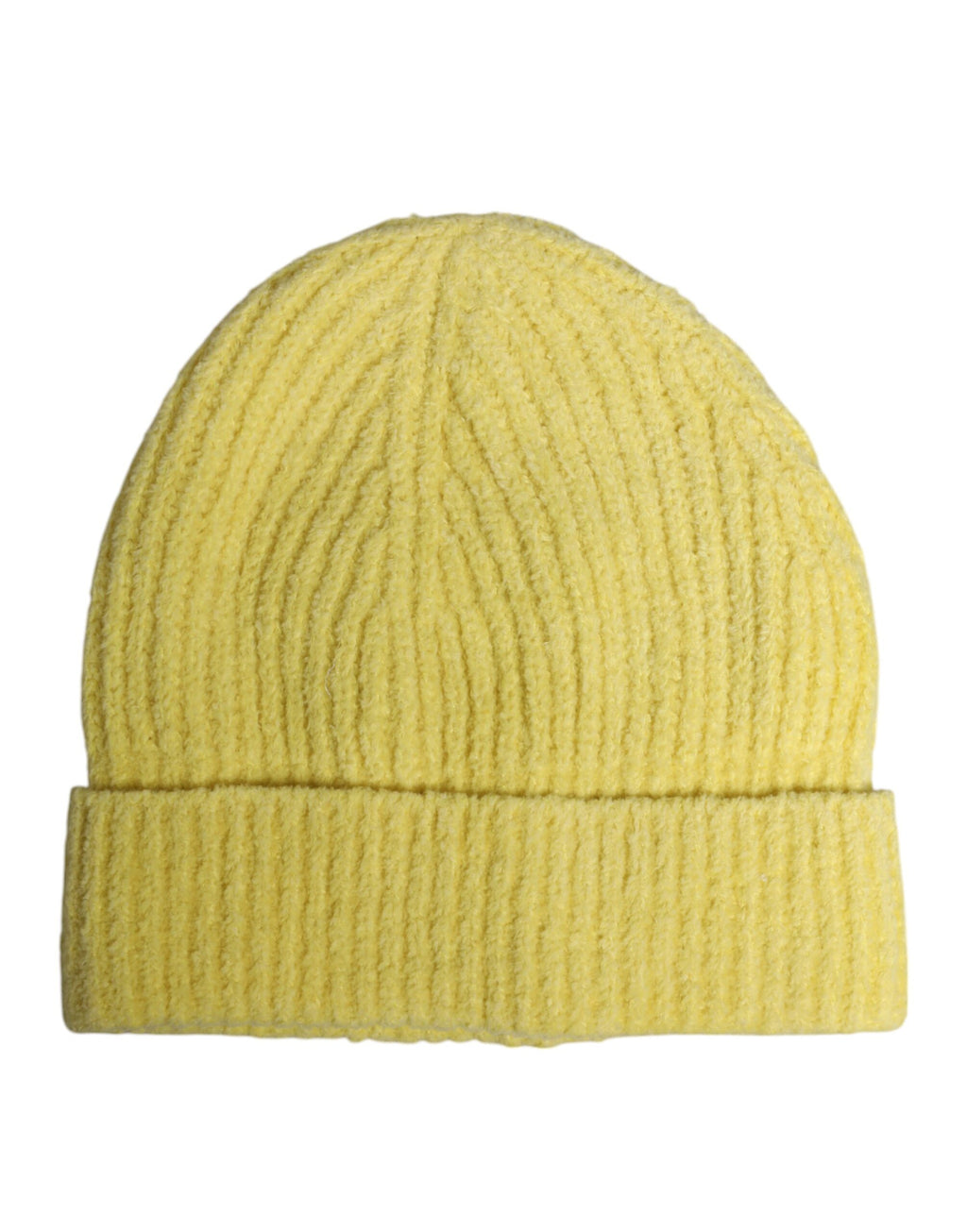 Dolce & Gabbana Gelbe Baumwolle gestrickt Winter Beanie Hut