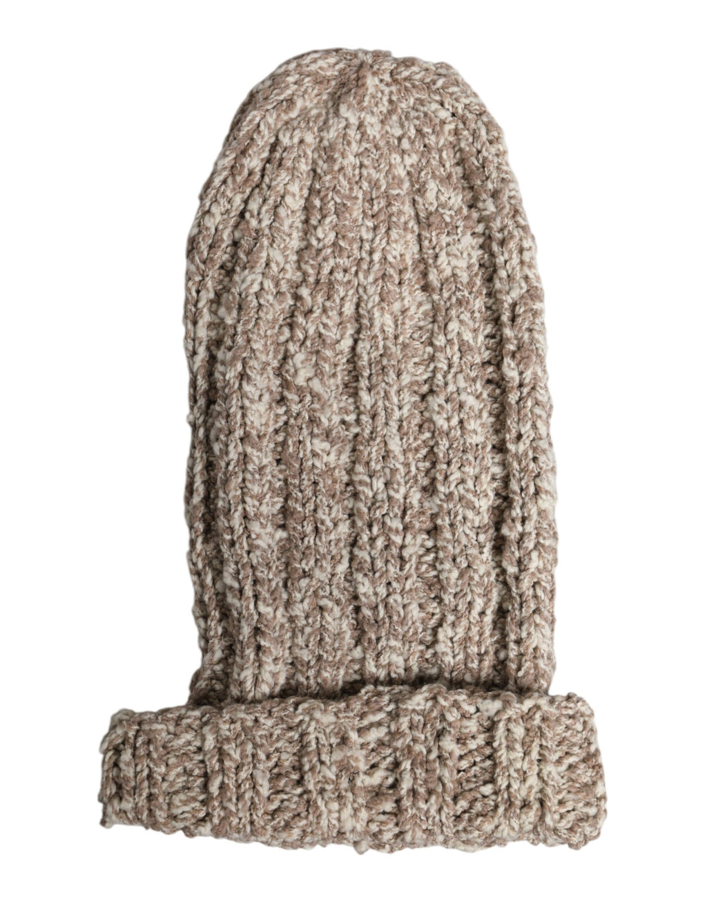 Dolce & Gabbana Beige Wool Knit Ski Mask Balaclava Hat