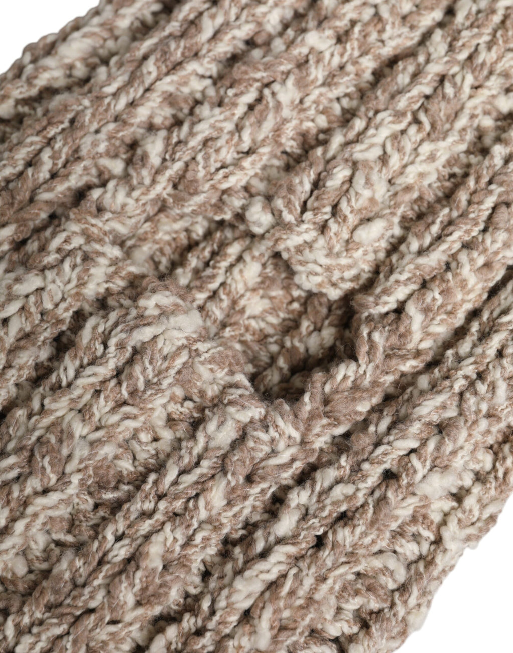 Dolce & Gabbana Beige Wool Knit Ski Mask Balaclava Hat