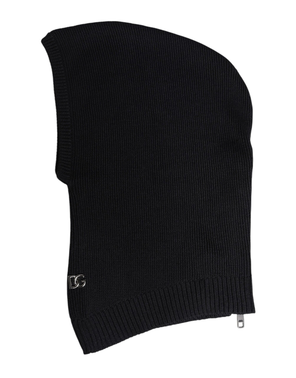 Dolce & Gabbana Black Wool Full Head Wrap Balaclava Hat