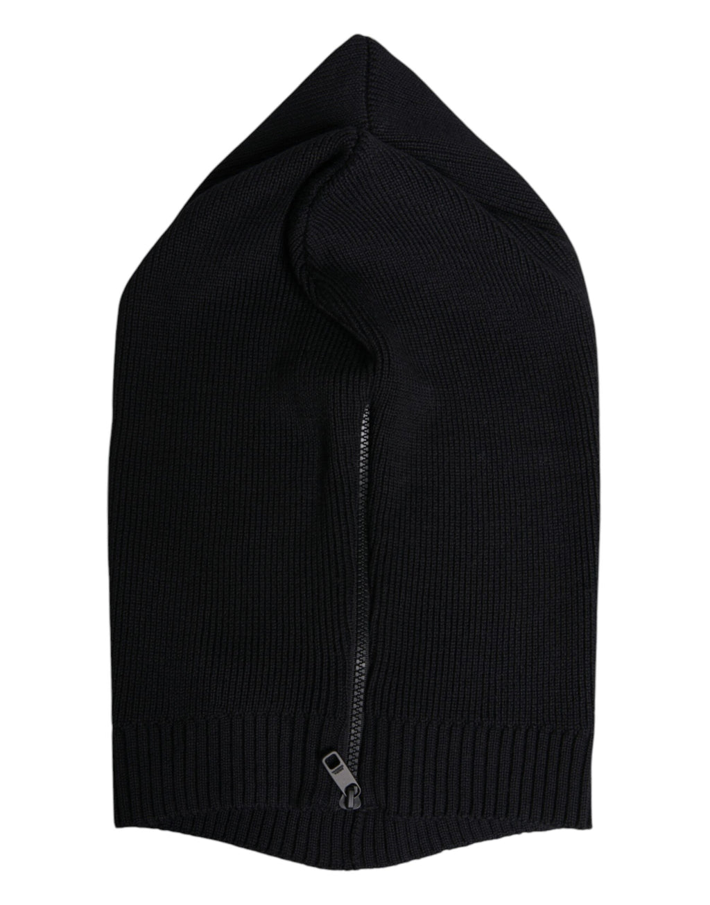 Dolce & Gabbana Black Wool Full Head Wrap Balaclava Hat