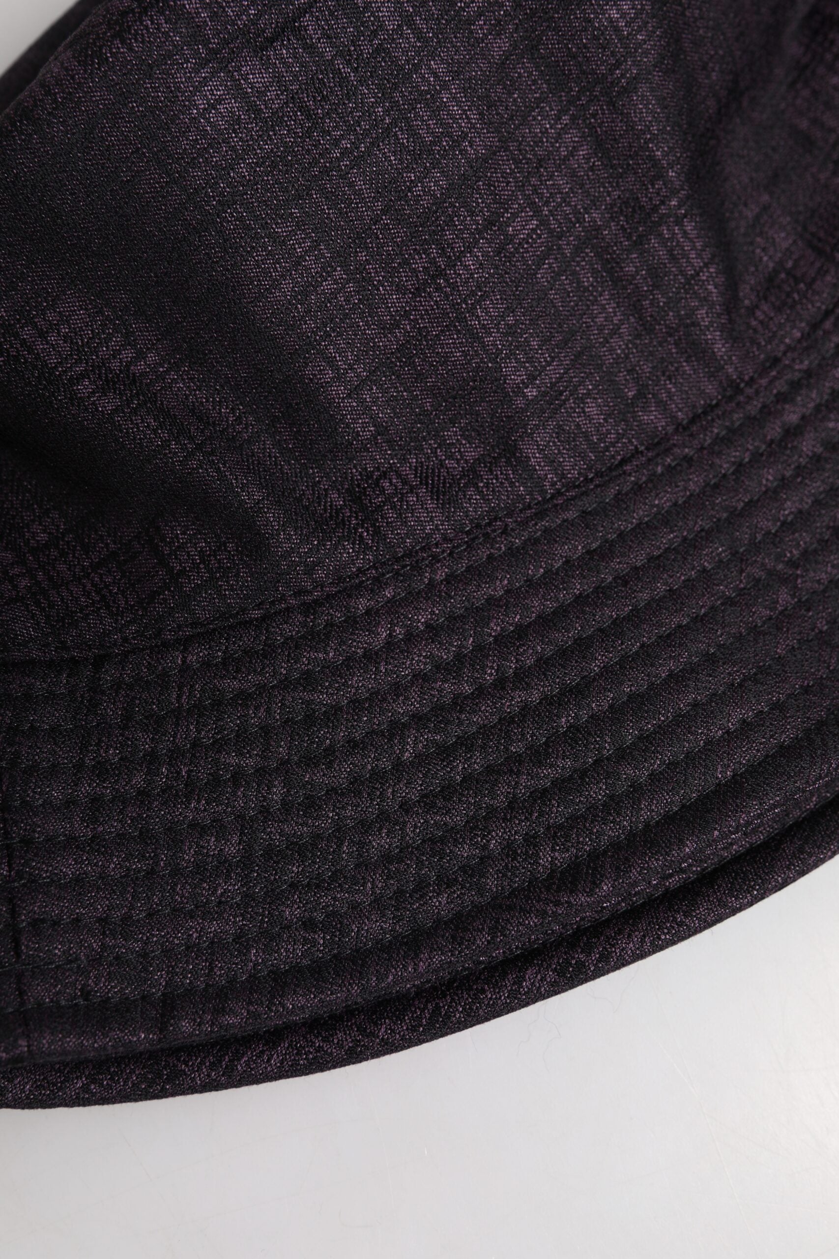 Dolce & Gabbana Schwarzer Nylon-Eimerhut mit breiter Krempe