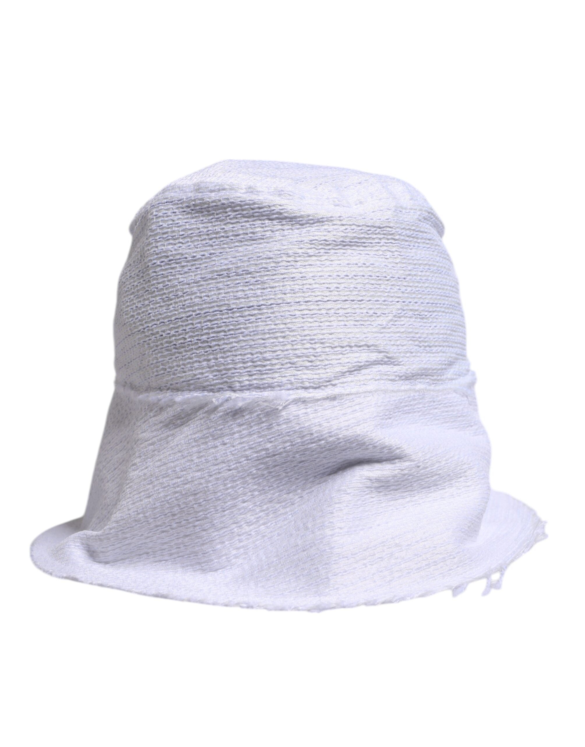 Dolce & Gabbana White Wide Brim Polyester Bucket Hat