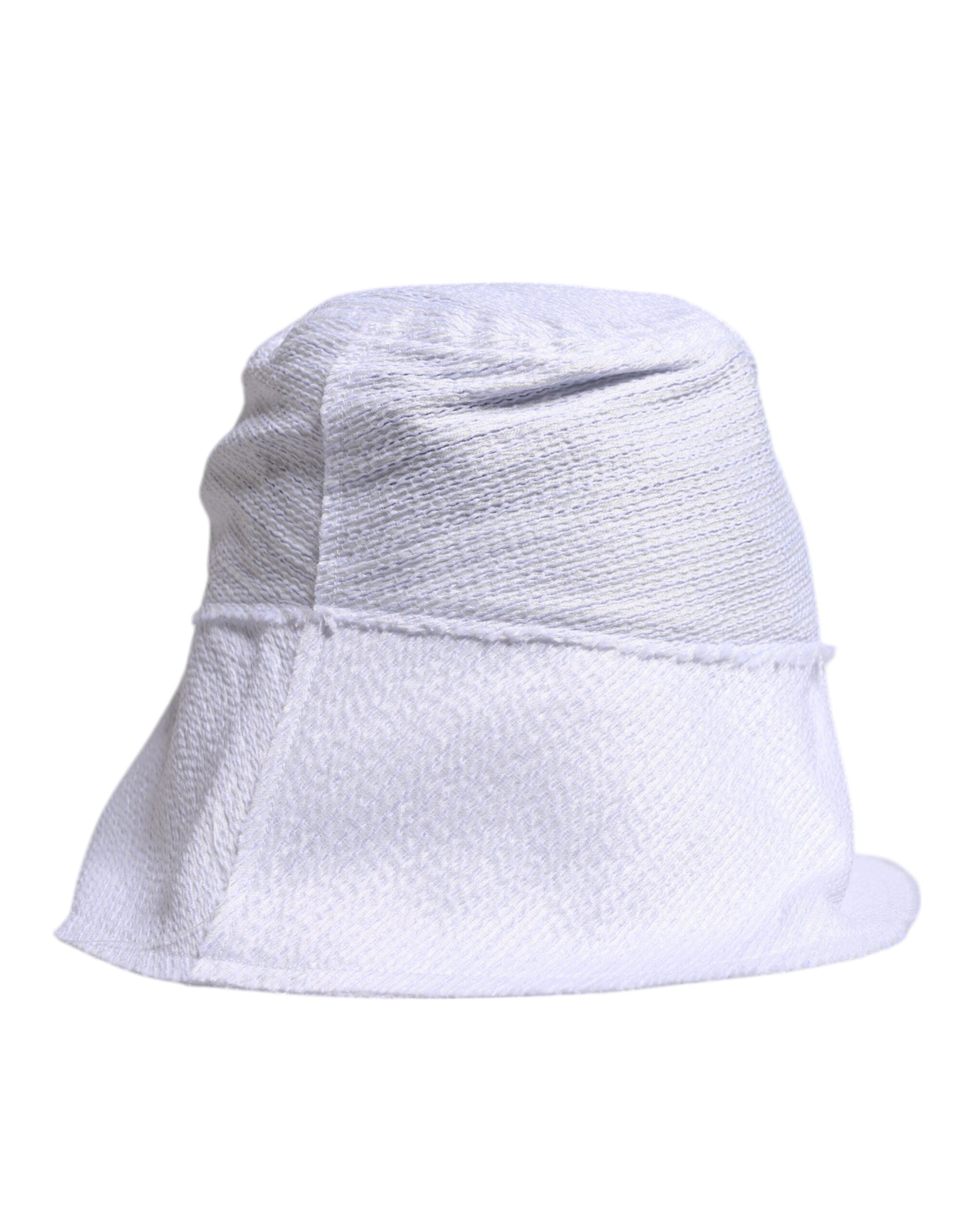 Dolce & Gabbana White Wide Brim Polyester Bucket Hat