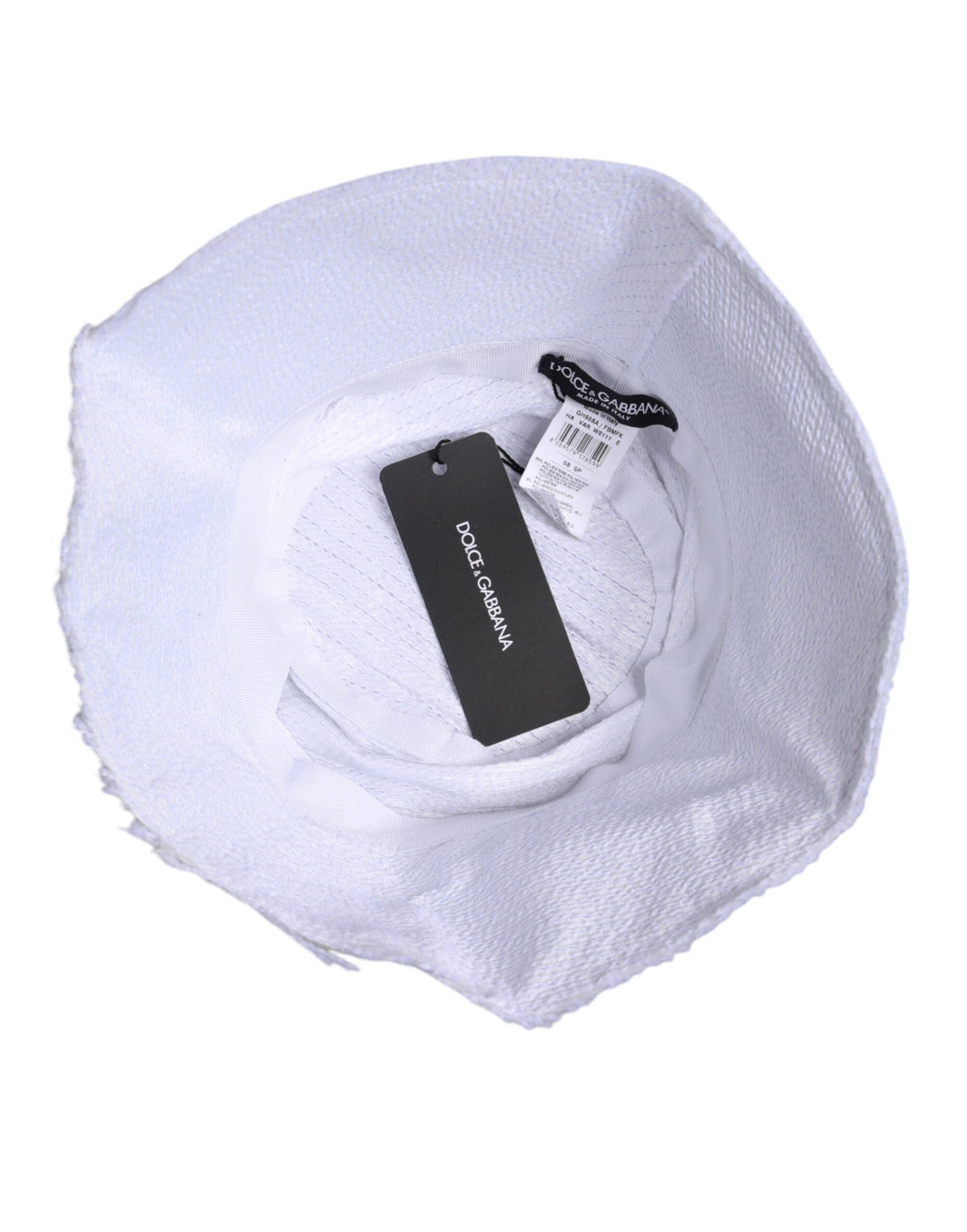 Dolce & Gabbana White Wide Brim Polyester Bucket Hat