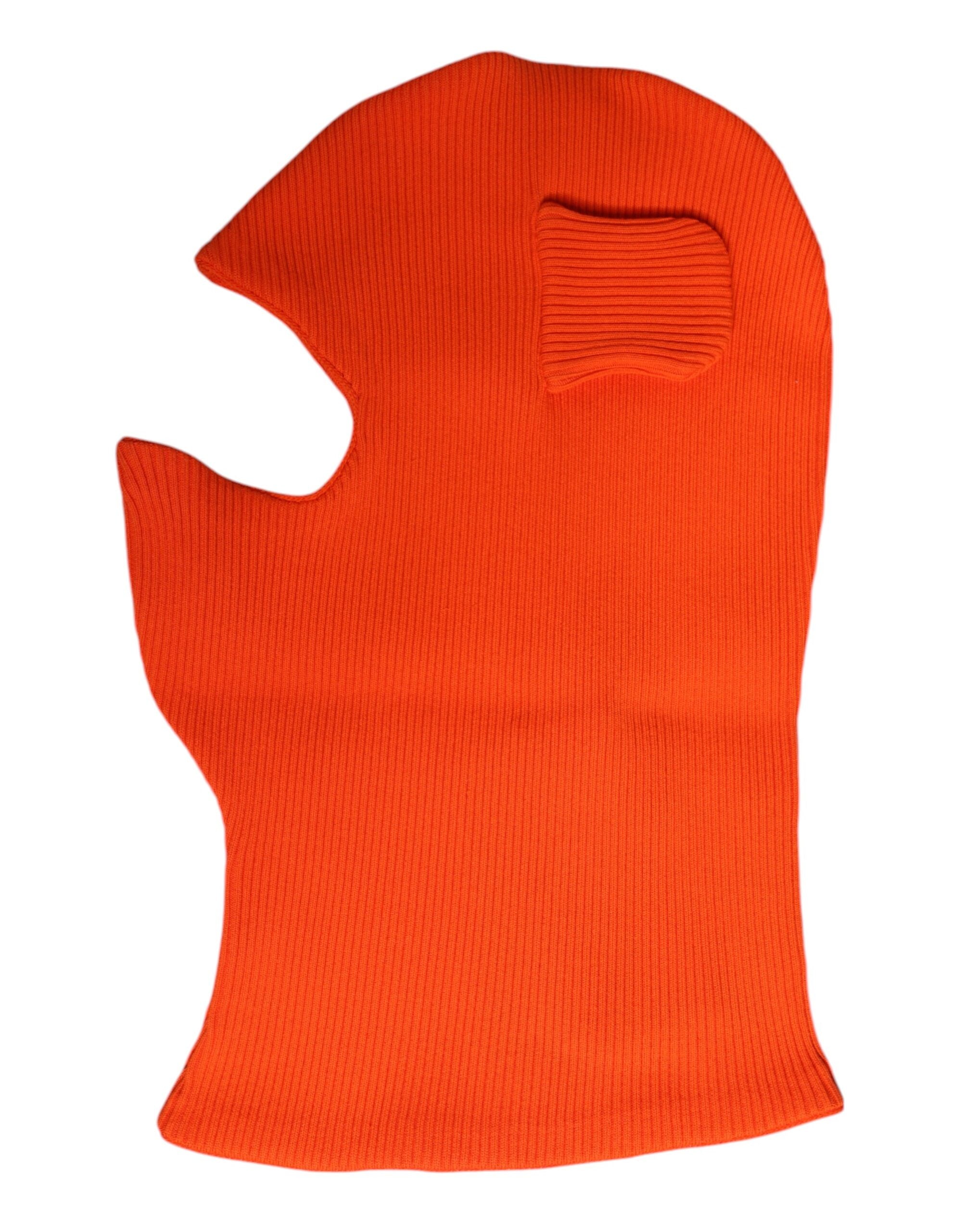 Dolce & Gabbana Orange Cotton Full Face Balaclava Hat
