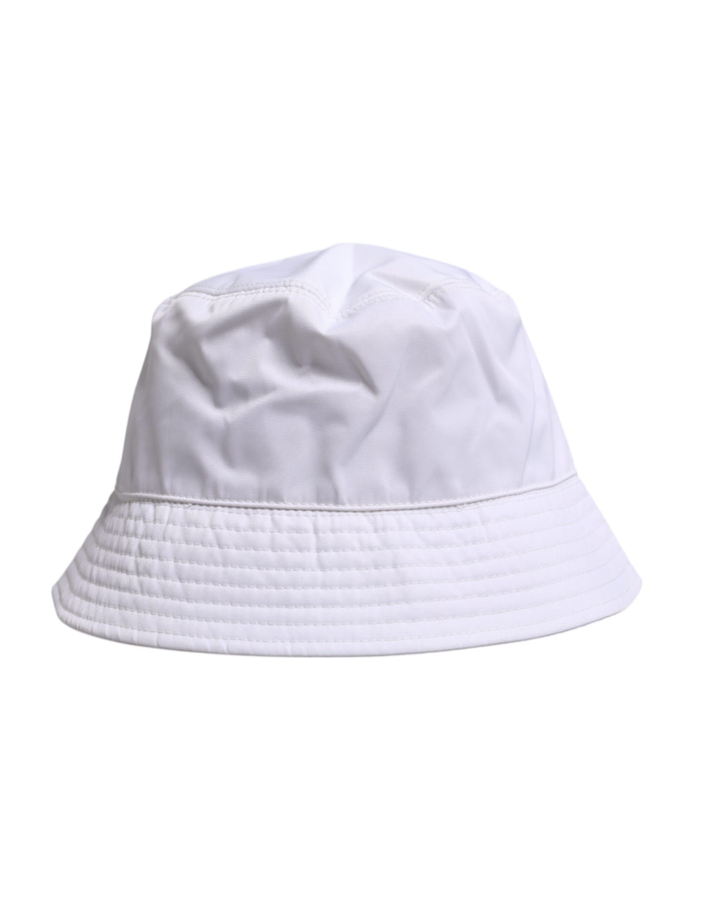 Dolce & Gabbana White Cotton Wide-Brim Bucket Hat