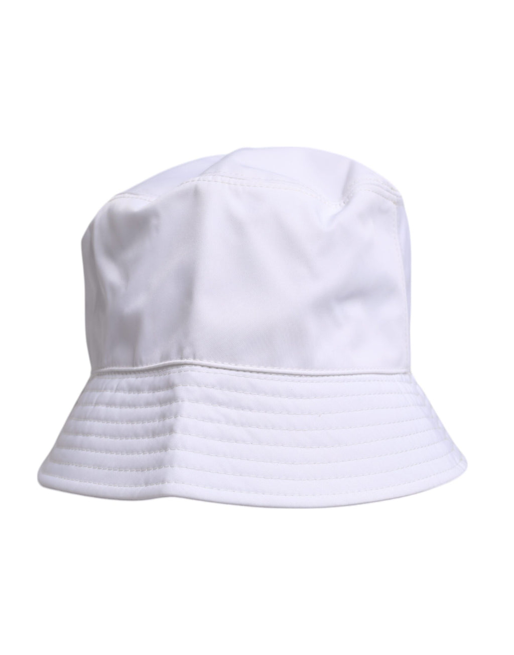 Dolce & Gabbana White Cotton Wide-Brim Bucket Hat