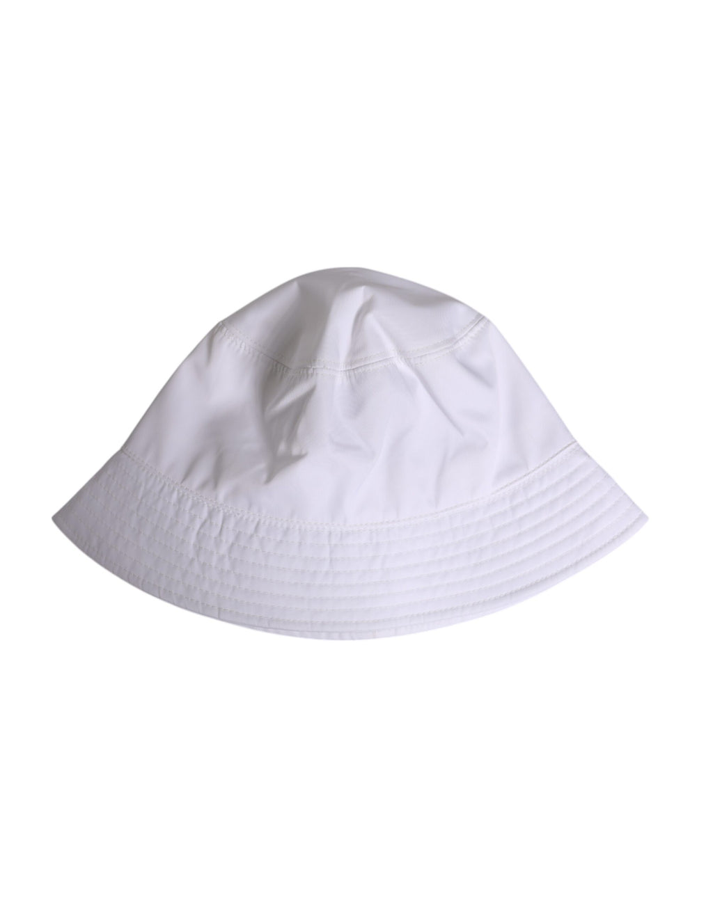 Dolce & Gabbana White Cotton Wide-Brim Bucket Hat