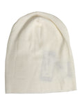 Dolce & Gabbana Beige Wollmischung gestrickte Beanie-Mütze