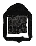 Dolce & Gabbana Schwarzer Logo-Netz-Ganzkopf-Wickelhut