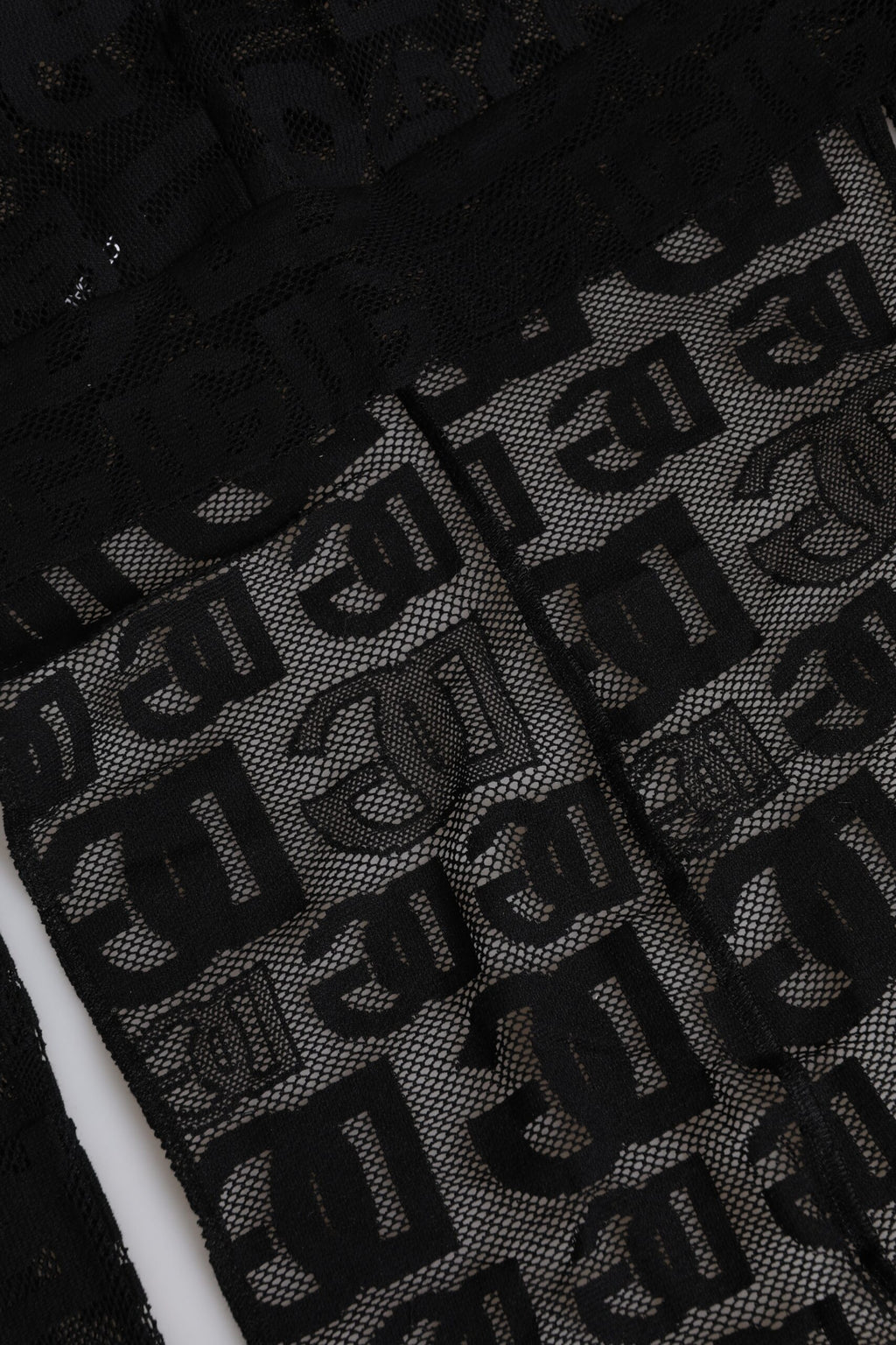 Dolce & Gabbana Schwarzer Logo-Netz-Ganzkopf-Wickelhut