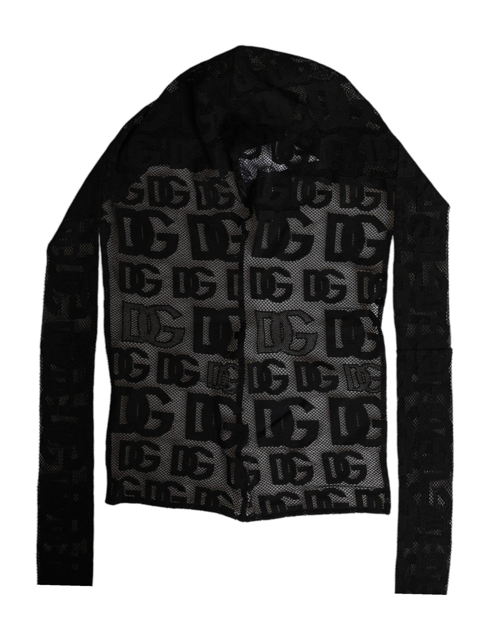 Dolce & Gabbana Schwarzer Logo-Netz-Ganzkopf-Wickelhut