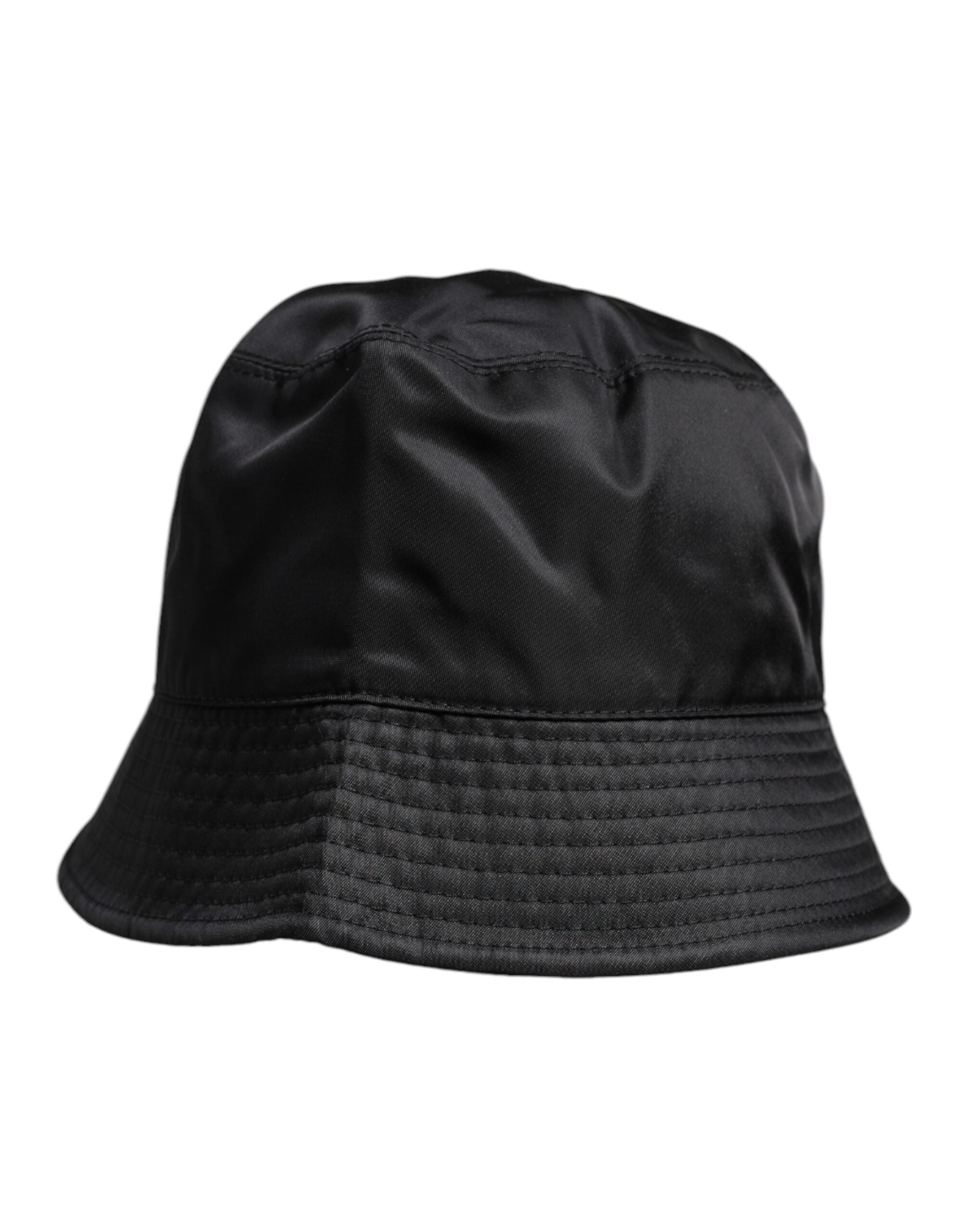 Dolce & Gabbana Black Cotton Broad Brim Bucket Hat
